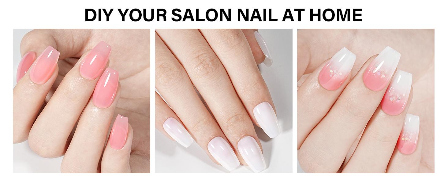 AILLSA Gel Nail Kit 240pcs Matte Almond Nail Tips with 2 In 1 Nail Glue and Nail Dehydrator, UV Light,Top Coat,2 nail color Polish Nail kit Beginners DIY Nails Tool at Home Manicure gelx Nails Birthday&Christmas Gift for Girls Nail Art Nail Care