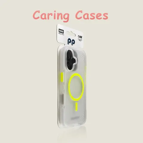 Magnetic Glow Effect Phone Protect Cover with Phone Wrist Strap - Shockproof Case for iPhone 17 Pro Max, Compatible with iPhone 16,15,14,13,12