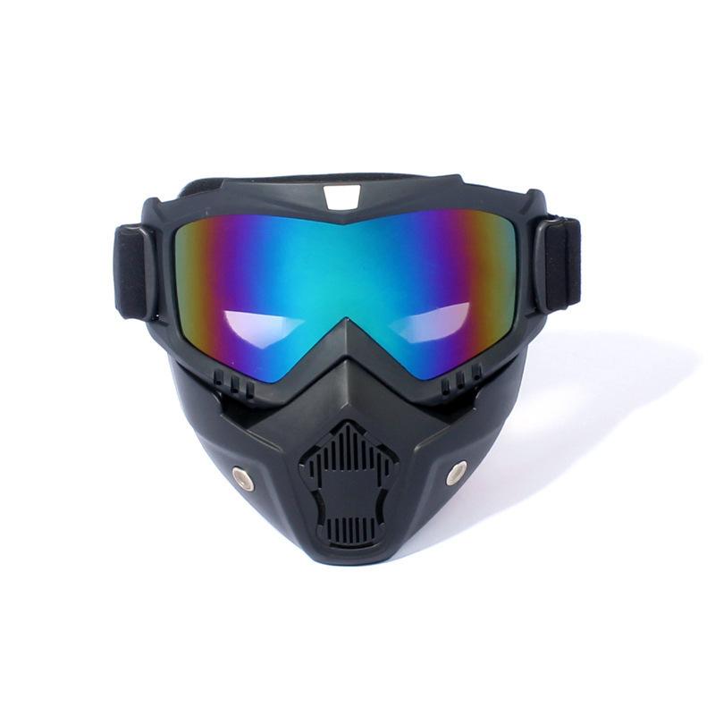 Vintage Harley‑Style Motorcycle Goggles, Windproof Anti‑UV Retro Aviator Helmet Goggles for Motocross Dirt Bike ATV Skiing Off‑Road Riding