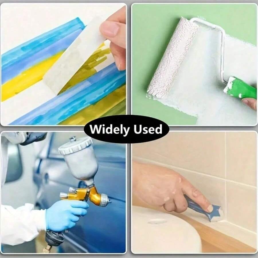 3 Roll Removable Masking Tape (0.59/0.79/1.18 Inches X 394 Inches), Artistic Watercolor Sketch Drawing Painting Frame, Medium Adhesion Adhesive, Paper Art Supplies