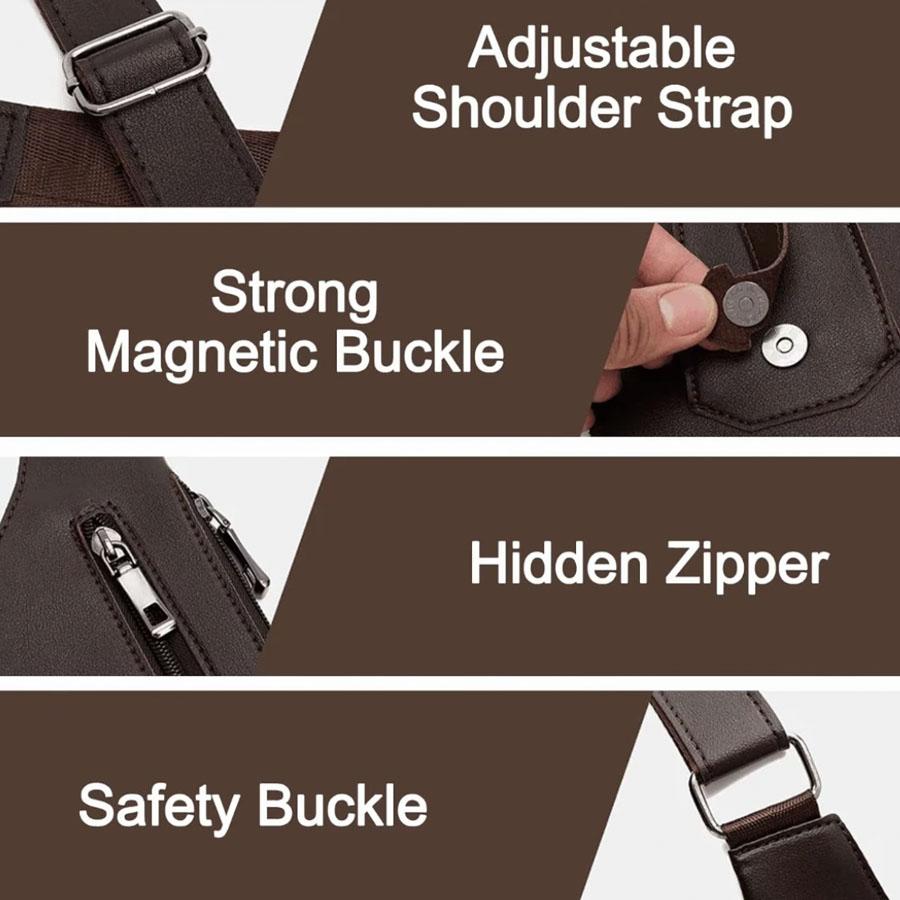 Men's Underarm Chest Harness Bag, Multi-Pocket Adjustable Anti-Theft EDC Pouch, Hands-Free Convenient Storage for Cycling, Hiking, Camping, Outdoor Activities & Daily Use