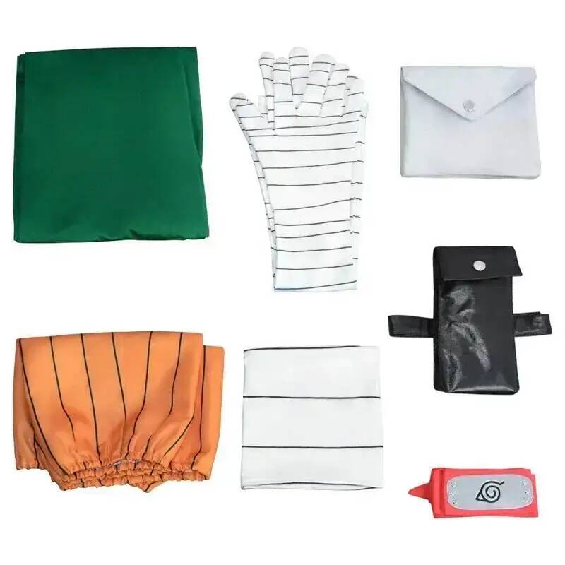 Aboutcos Anime Rock Lee Cosplay Costume Jumpsuit Outfits Halloween Carnival Suit