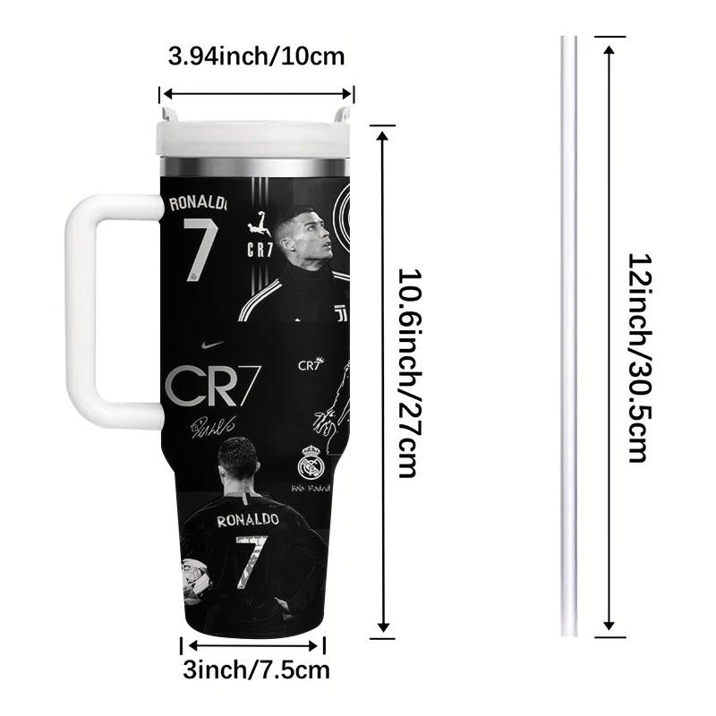 1pc Cr7c Stainless Steel Insulated Travel Mug, Long-Lasting Temperature Control, Cute Cartoon Design, Leak-Proof, BPA-Free, Ideal for Outdoor & Daily Use