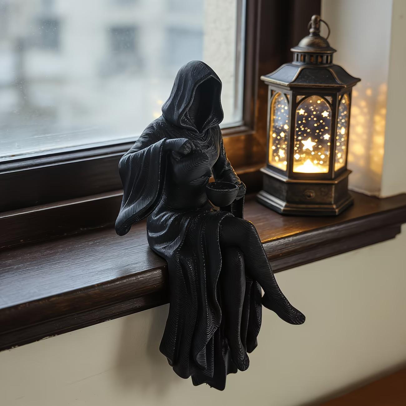 Dark Gothic Death God Sculpture, Craft Decorative Figurine, Unique Gift for Horror Fans, Medieval Goth Art Piece, Trendy Collectible, Collectible Figurines Dark Gothic Death God Sculpture, Craft Decorative Figurine, Unique Gift for Horror Fans, Medieval Goth Art Piece, Trendy Collectible, Collectible Figurines