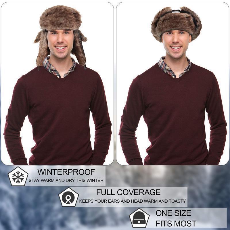 Winter Blizzard Cold-Proof Classic Style Hunting Trapper Hat Warm Ear Protection Ultimate Warmth Riding Hat Windproof Winter Skiing Cap russian hats