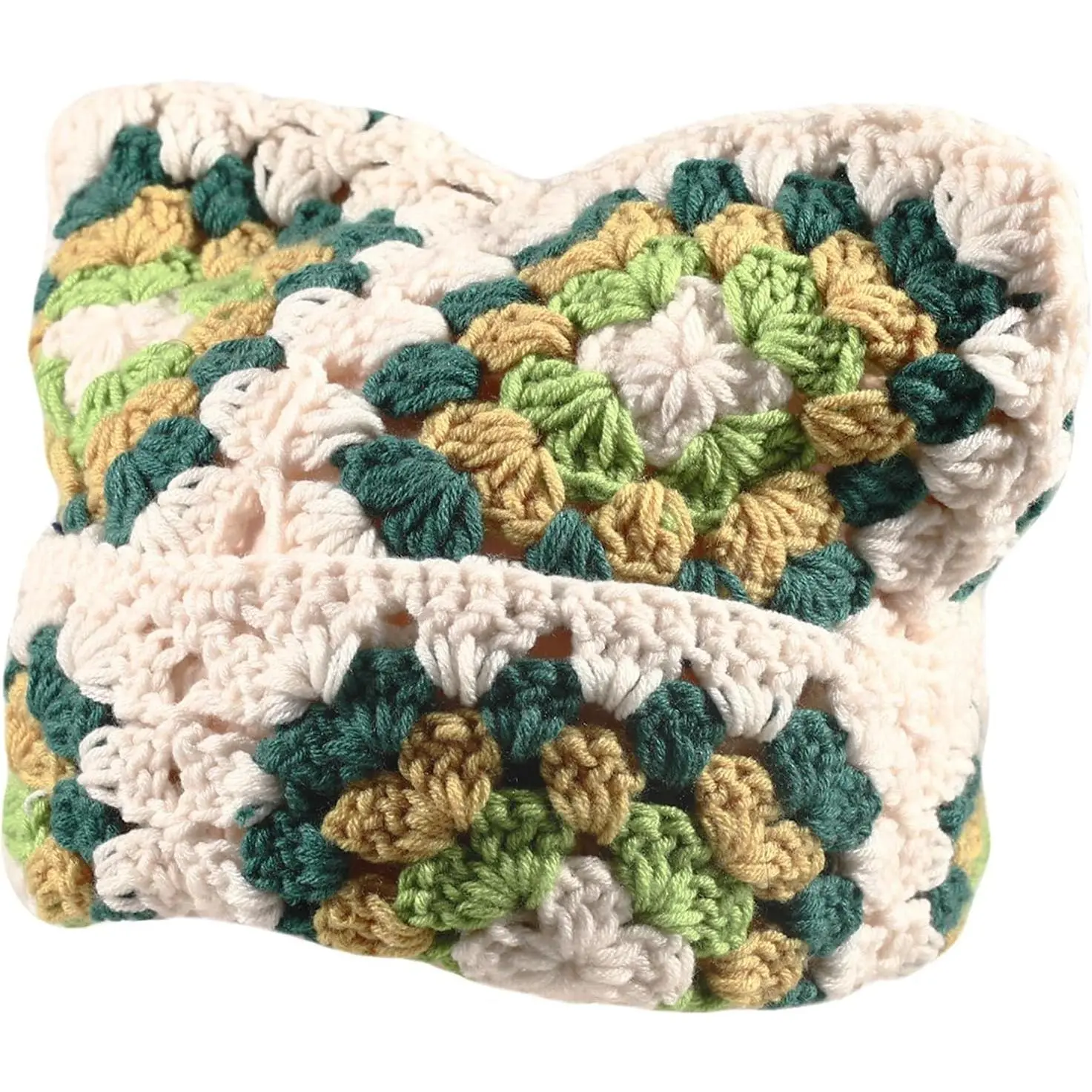 Crochet Hat for Women Cute Beanie Hat Cat Ears Cap Four Seasons Handmade Knitted Kawaii Slouchy Mixed Color