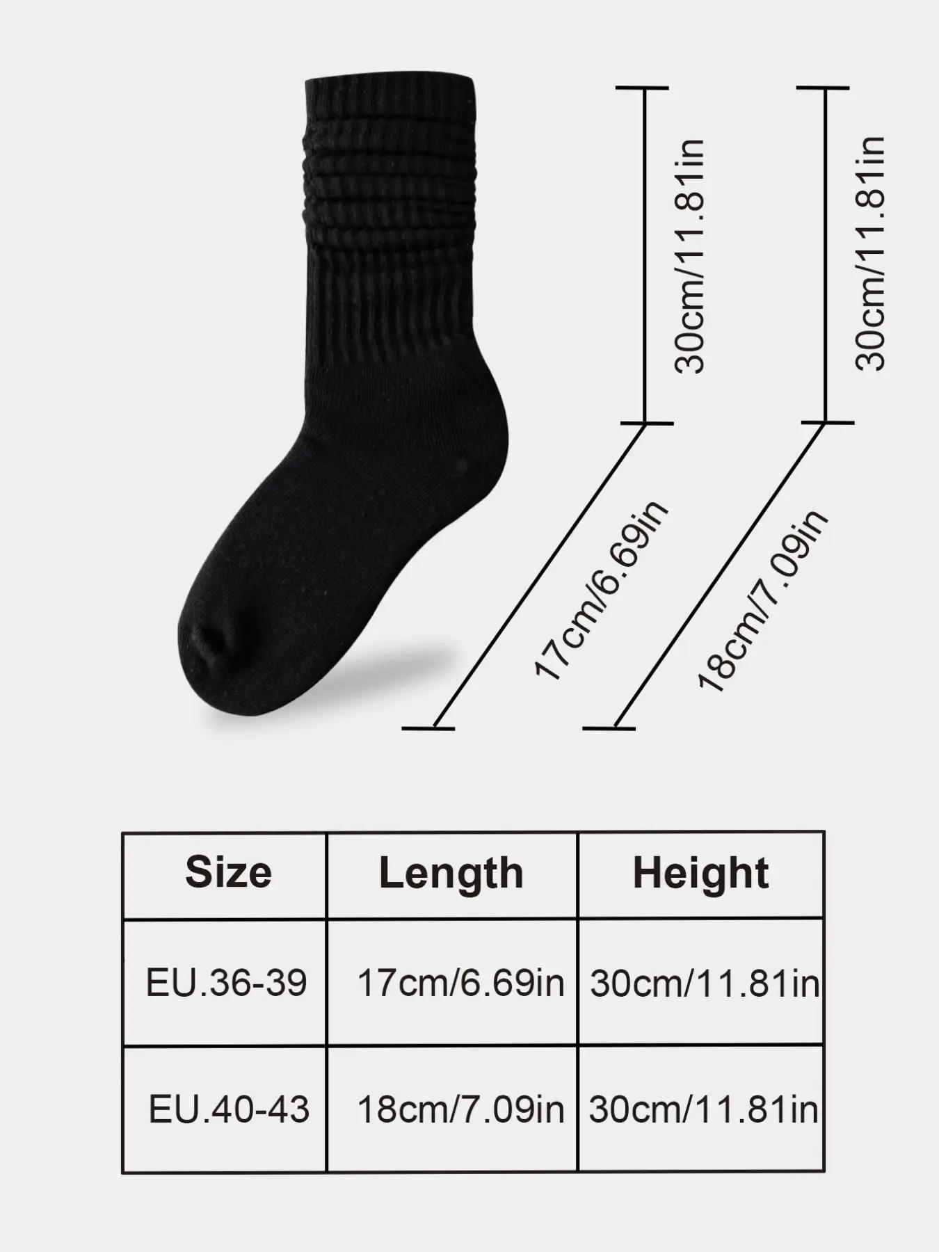 Women's Solid Crew Socks, Multi-pack Soft Comfy Breathable Mid-calf Socks for Daily Wear, Socks for Women, Lady's Fall & Winter  Hosiery