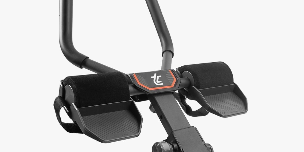 【Upgraded Version】TOUSAINS 3-in-1 Ab Machine Rowing Machine & Ab Crunch Trainer with Weighted Cable Tower Foldable Home Gym Adjustable Height Resistance Levels LCD Display Abdominal Training Equipment