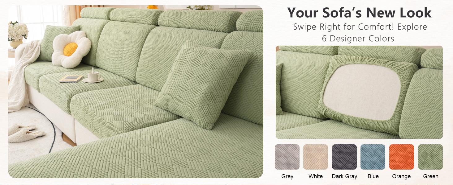 1pc Sofa Cover Pure Color Universal All-Seasons Modern Simple Design Anti-Slip Full Coverage Couch Protector for Living Room Bedroom Decor