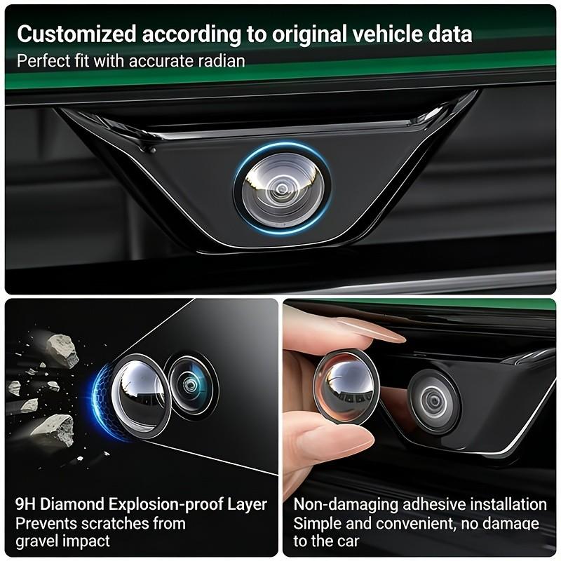 2pcs/6pcs Car Camera Protective Cover, HD Clear 360° Panoramic Front Rear Camera Shield, Dustproof Fogproof Bumper Camera Protector
