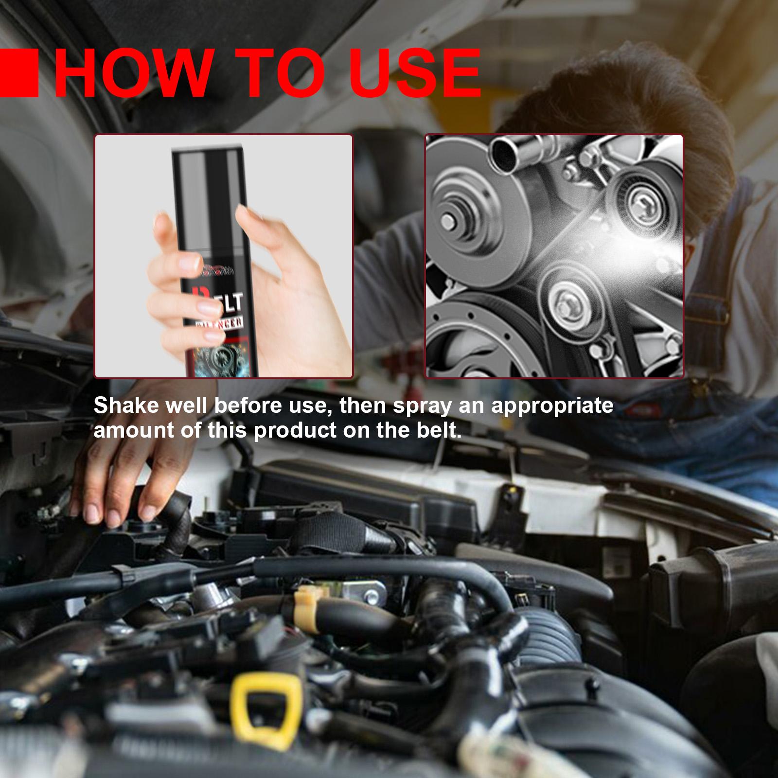 100ml Car Belt Noise Spray - Automotive Belt Spray- Anti-Age Friction Reducer, Prolongs Belt Life Spray- Dressing | Automobile Engine Belt Silencer, Anti Age Belt Life Protective Friction Reducer stuff Short Handle Foam Cannon for Wash