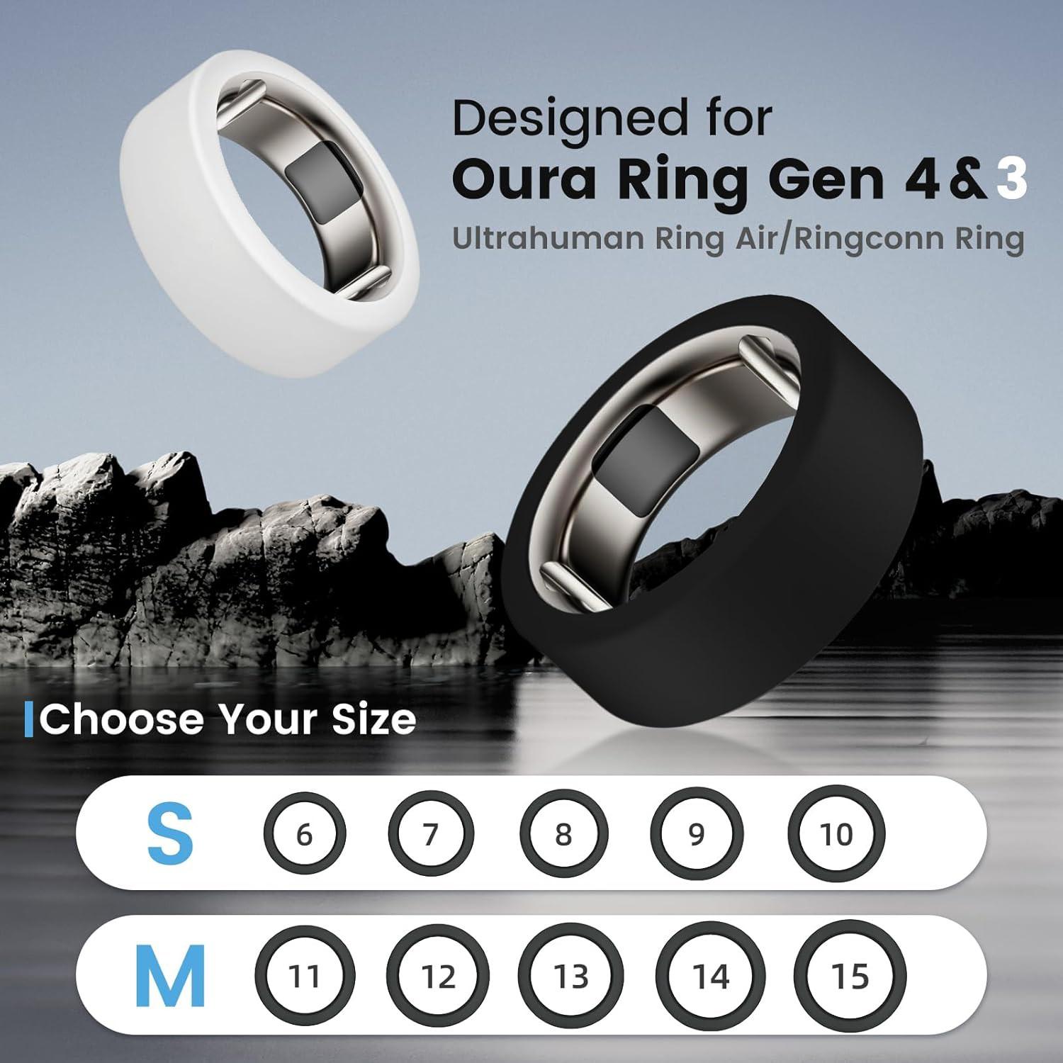 10-Pack Oura Ring Protective Cases, Compatible with Oura Ring Gen 4/ceramic, Gen 3/galaxy Ring, Scratch-Resistant Silicone, Unisex, Fitness Friendly
