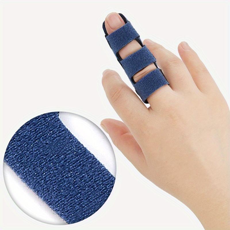 Adjustable Hand Support Finger Splint - Five-Toe Fixed Band for Sports, Durable Finger Stabilizer in Black, White, Blue & Beige, Comfortable Fit for Active Lifestyles, Finger Support Brace | Natural Recovery Style | Adjustable Fit