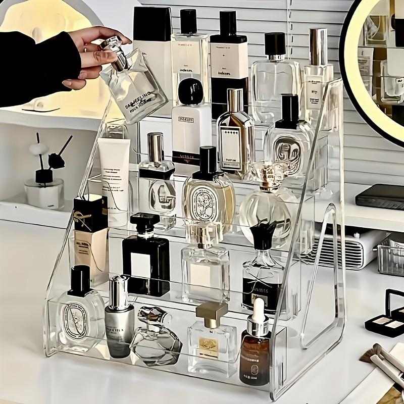 5 Layer Multi-Layer Perfume and Cosmetic Storage Box, Makeup Organizer Box, Beauty Organizer Box, Staircase Rack Organizer for Vanity Table, Bathroom Countertop, Space-Saving Design, Multifunctional Storage Solution, Cosmetics Organizer Storage