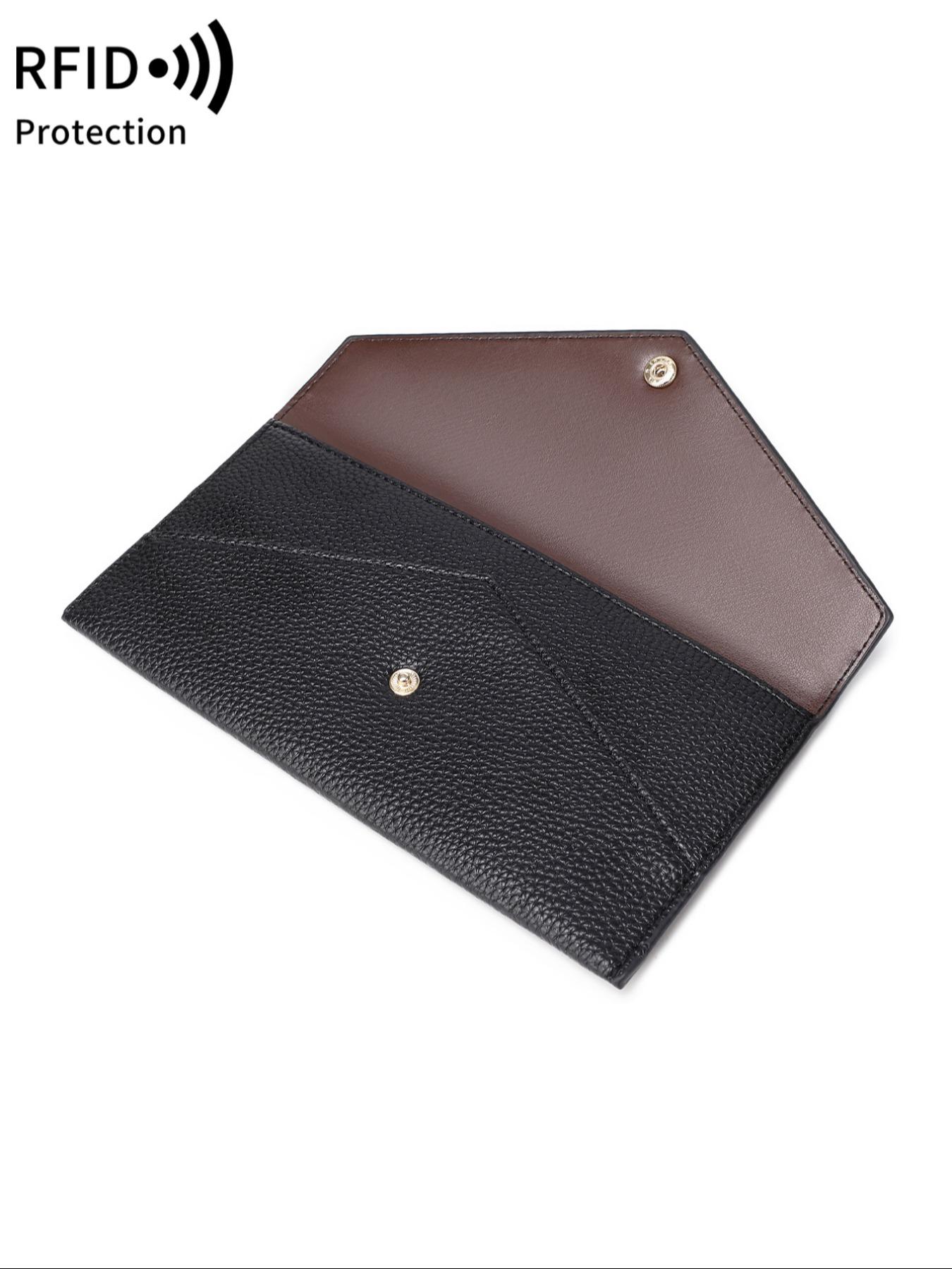 2025 New Style Solid Color Long Wallet, Fashionable Pu Leather Zipper Wallet for Women & Men, Casual Trendy Versatile High-quality Wallet for Daily Travel Work Commute, Rfid Blocking Wallets