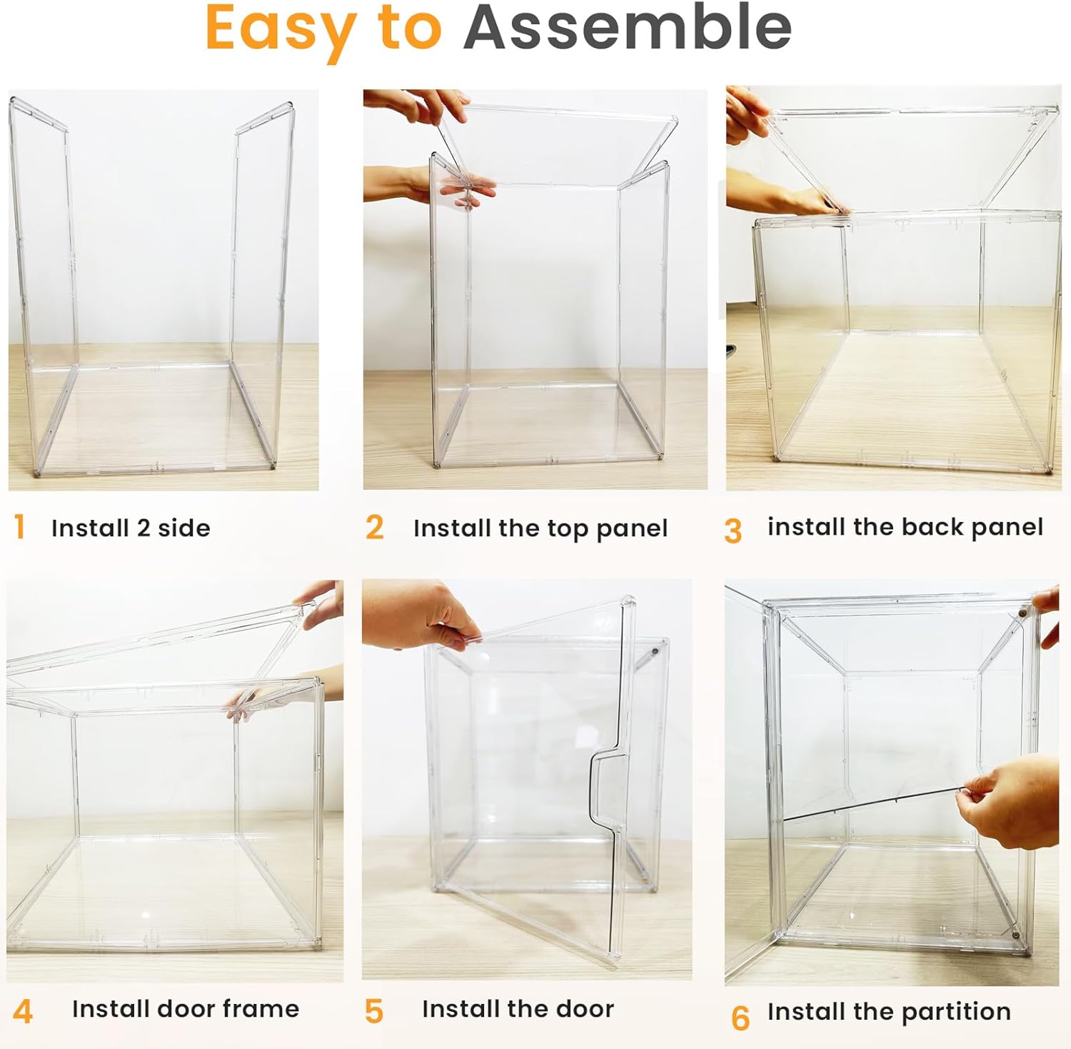 Large Capacity Kitchen Bread Storage Box, 4-Tier Adjustable Food Storage Container, Clear Airtight Countertop Organizer, Multifunctional Transparent Food Holder for Muffins, Bagels and Daily Snacks