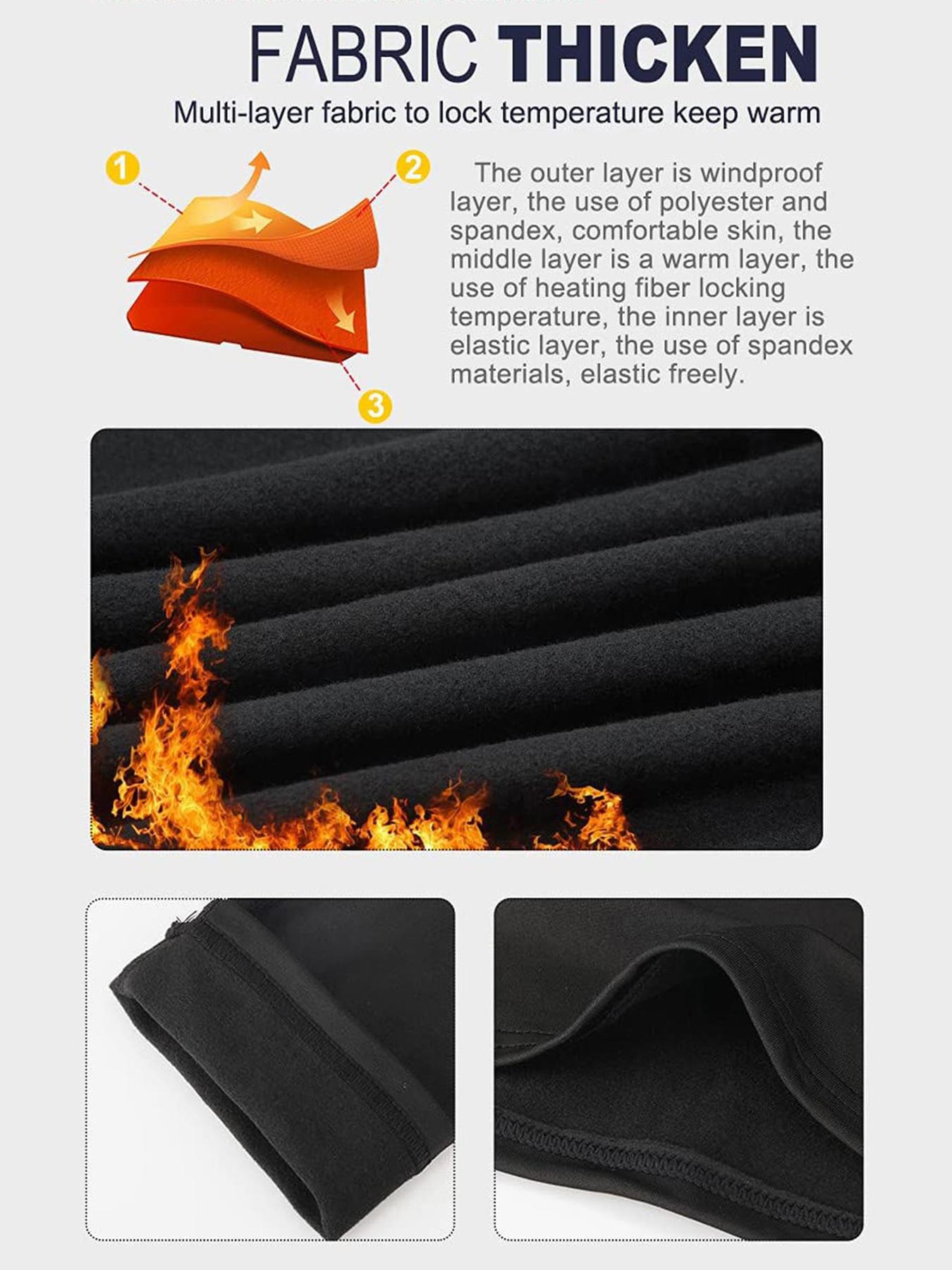 Women's Warm Fleece Lined Long Sleeve Top, Winter Inner Layer Base Tee, Basic, Ideal for Cold Weather & Outdoor Activities