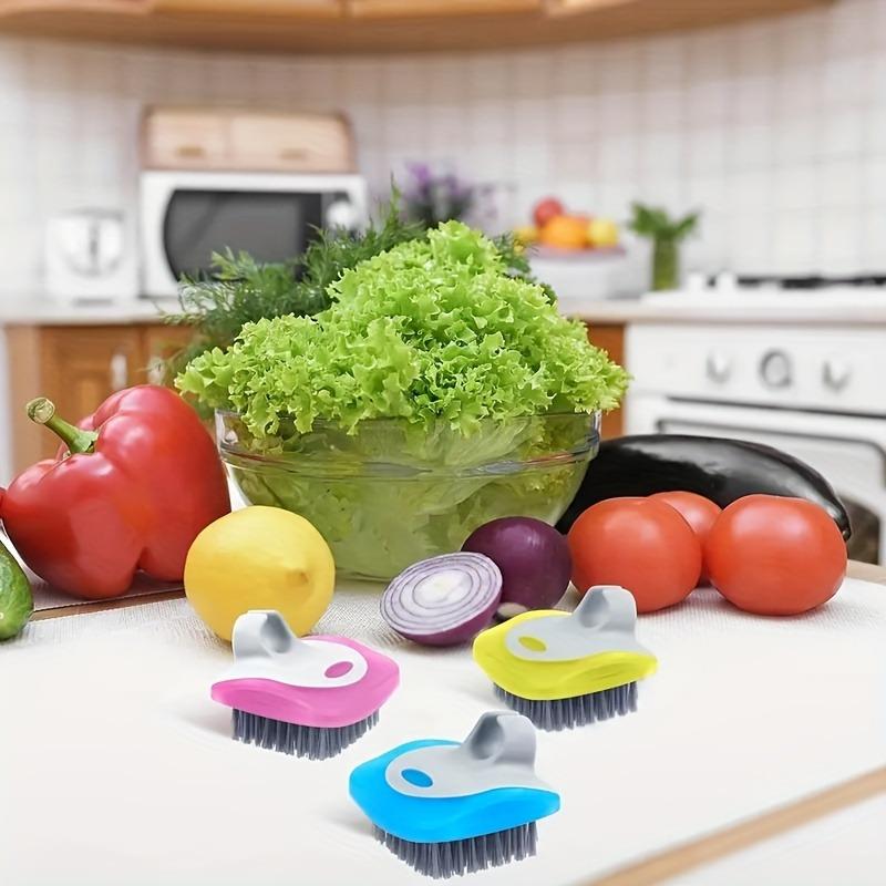 Multi functional mini kitchen brush, durable fruit and vegetable cleaning brush, suitable for potato and barbecue accessories, mini fruit and vegetable cleaning brush, kitchen cleaning, brush, barbecue cleaning accessories