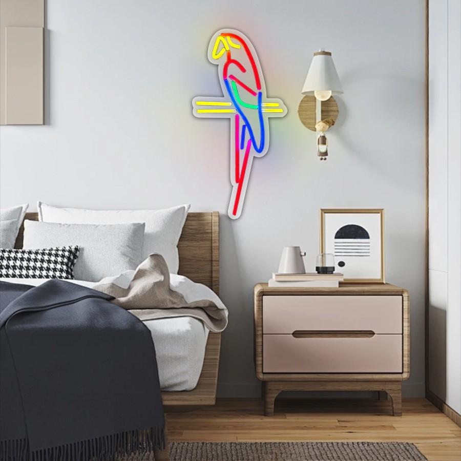 Parrot Neon Sign for Wall Decor LED Neon Light USB Powered Neon Art signs