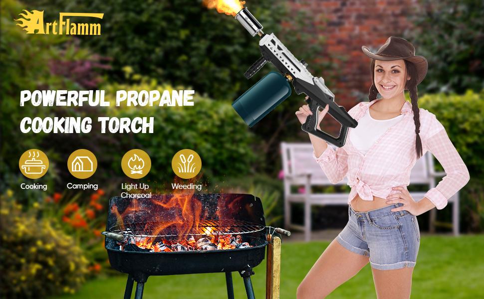 Propane Torch, Kitchen Cooking Blow Torch, Flamethrower, Food Culinary Torch, Campfire Starter Grill Torch, BBQ Torch for Steak & Creme Brulee (Propane Tank Not Included) Barbecue Accessories Multifunctional Nozzle Charcoal SpringStatements Propane Torch, Kitchen Cooking Blow Torch, Flamethrower, Food Culinary Torch, Campfire Starter Grill Torch, BBQ Torch for Steak & Creme Brulee (Propane Tank Not Included) Barbecue Accessories Multifunctional Nozzle Charcoal SpringStatements