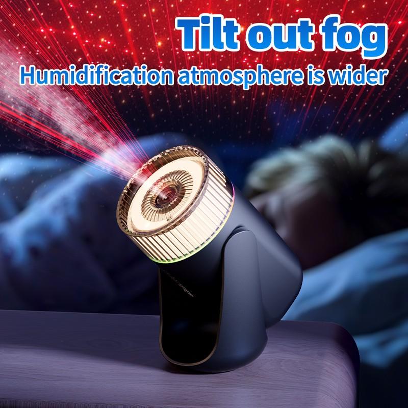 New Starry Humidifier, Silent Operation, Seven-Color Night Light, Fine Visible Mist, Can Be Used as Aromatherapy Machine, Suitable for Living Room, Bedroom, Office, Car