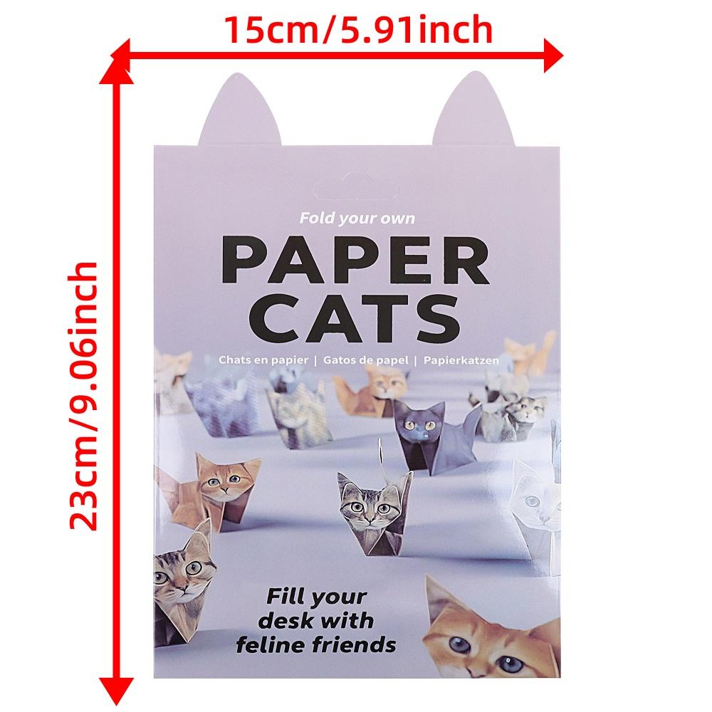 DIY Paper Cat Kit, Cute Foldable Cat Model, Fun 3D Paper Dog and Cat Sculpture, Animal Paper Art Set, DIY Craft Gift for Teens and Adults