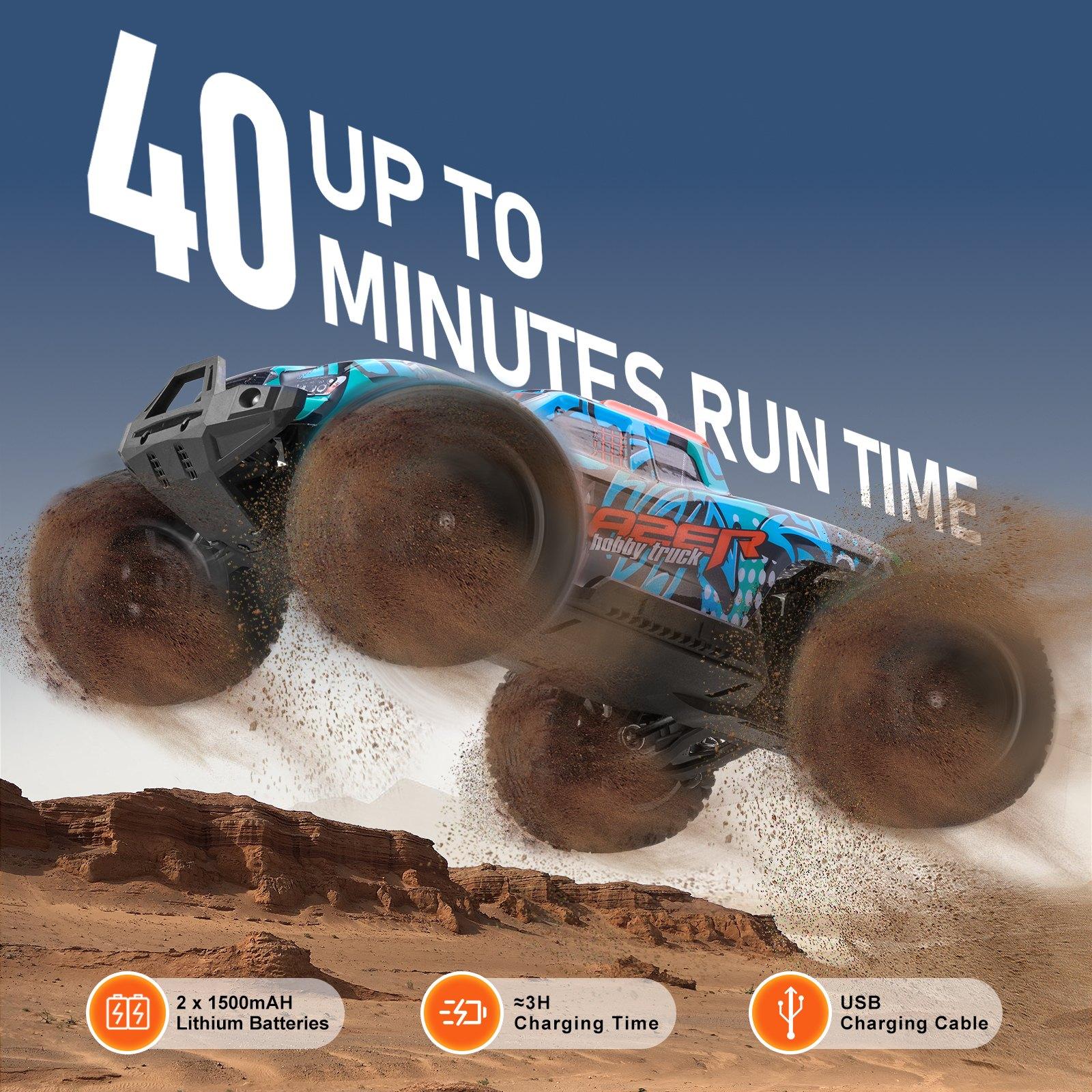 VEVOR Remote Control Car, 1: 14 Scale RC Car for Kids, All Terrain 4WD Off-Road Truck with 1 Extra Car Shell, 45 Wheelie Adjustable Speed, 42 km/h Hobby RC Car Toy, for 8+ Year Boys Girls
