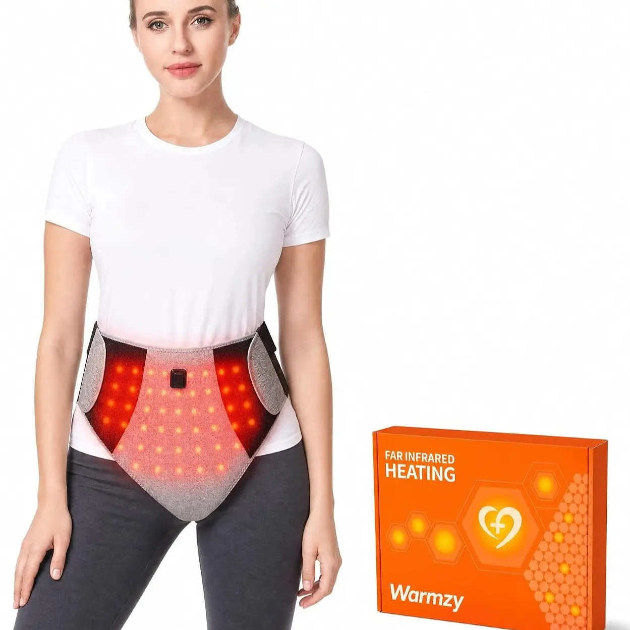 Menstrual Heating Pad, Women's Cramp Massager, 3 Vibration and Heat Settings, Upgrade Menstrual Heating Pad for Abdominal Pain Relief