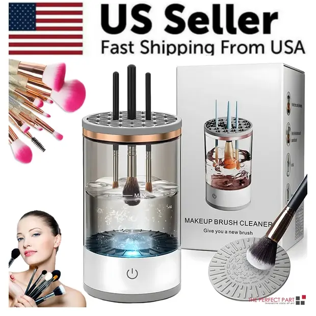 US Fast Shipping Automatic Brush Cleaner Electric Makeup Brush Cleaning Machine Fast Clean Dryer