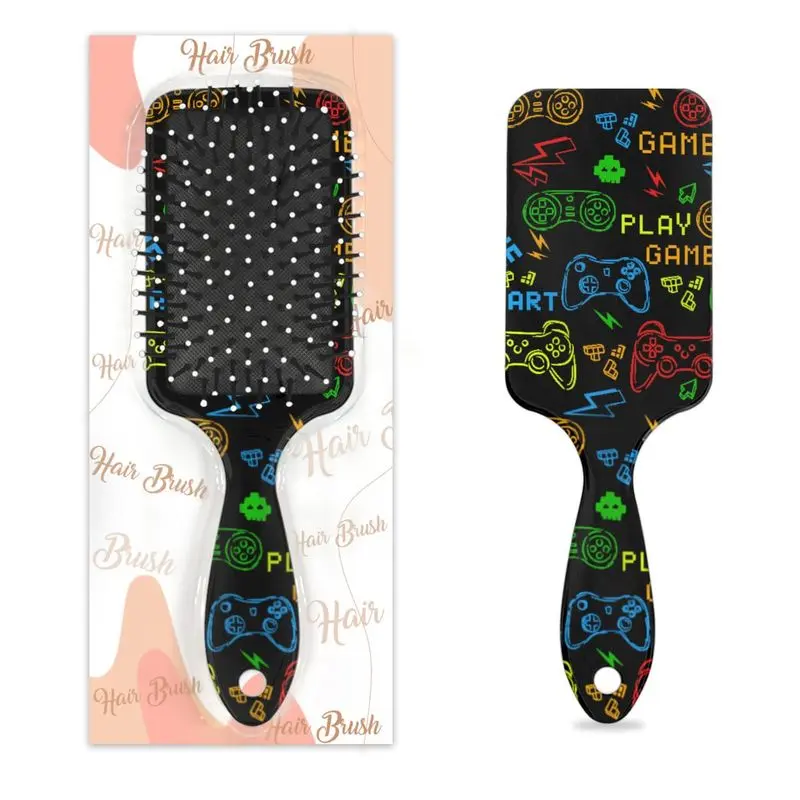Children's Detangling Comb, suitable for both boys and girls - gently detangles thick and curly hair, can be used on both wet and dry hair, the air cushion teeth easily comb out tangles and massage the scalp, suitable for all hair types (game video): Beau