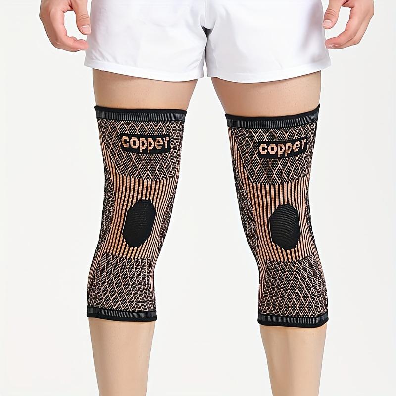 2pcs Compression Copper Knee Braces - Highly Elastic And Breathable Knee Sleeves For Men & Women - Apply Pressure To The Legs During Exercise - Suitable for Skipping Rope, Fitness, Working Out, Weightlifting! - Perfect Gift for A