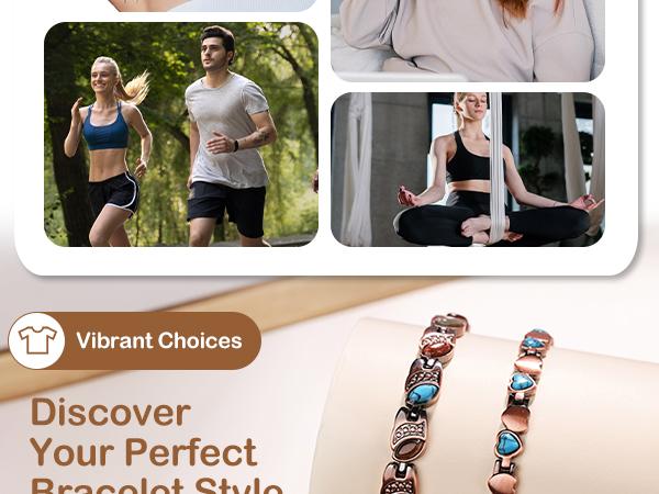 Jecanori Copper Bracelets for Women, 99.99% Pure Copper Magnetic Bracelets with Effective Neodymium Magnets, Adjustable Jewelry Gift with Sizing Tool Trendy Stack Bangle Elegant Minimalist Bangle