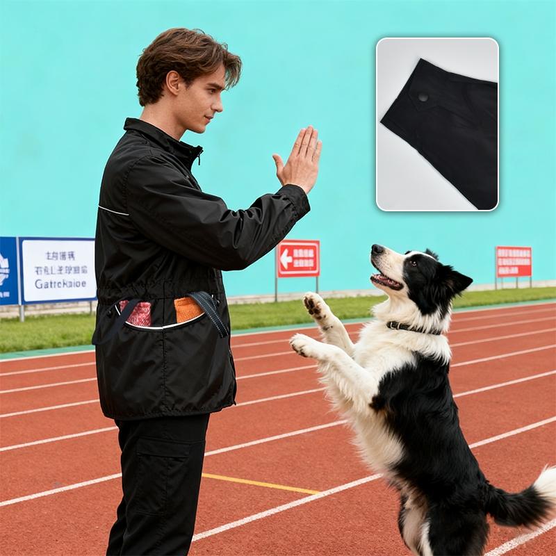 Long Sleeve Dog Training Work Jacket, Waterproof Anti-Stain, Multiple Pockets, Versatile Pet Care Clothing for Trainers