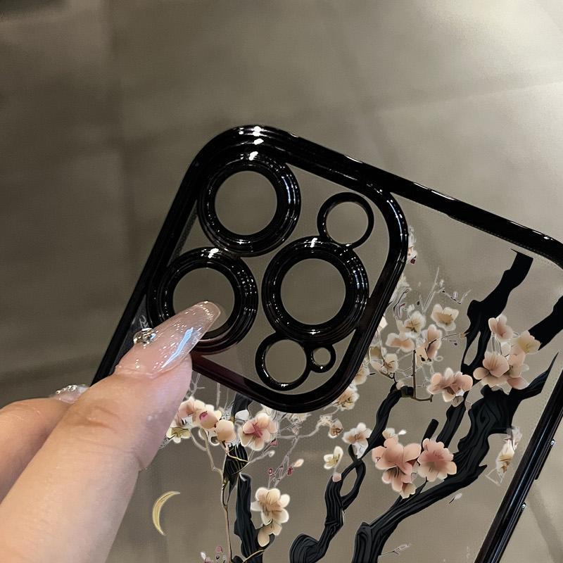 White cherry blossom tree Blooming Pattern Electroplated Mobile Case Camera Lens Protection wildflower cases for iphone 17 16 15 Pro max case 14 13 12 11 XS Plus Shockproof and non-slip silicone transparent acrylic mobile phone protective film iphone 15 White cherry blossom tree Blooming Pattern Electroplated Mobile Case Camera Lens Protection wildflower cases for iphone 17 16 15 Pro max case 14 13 12 11 XS Plus Shockproof and non-slip silicone transparent acrylic mobile phone protective film iphone 15