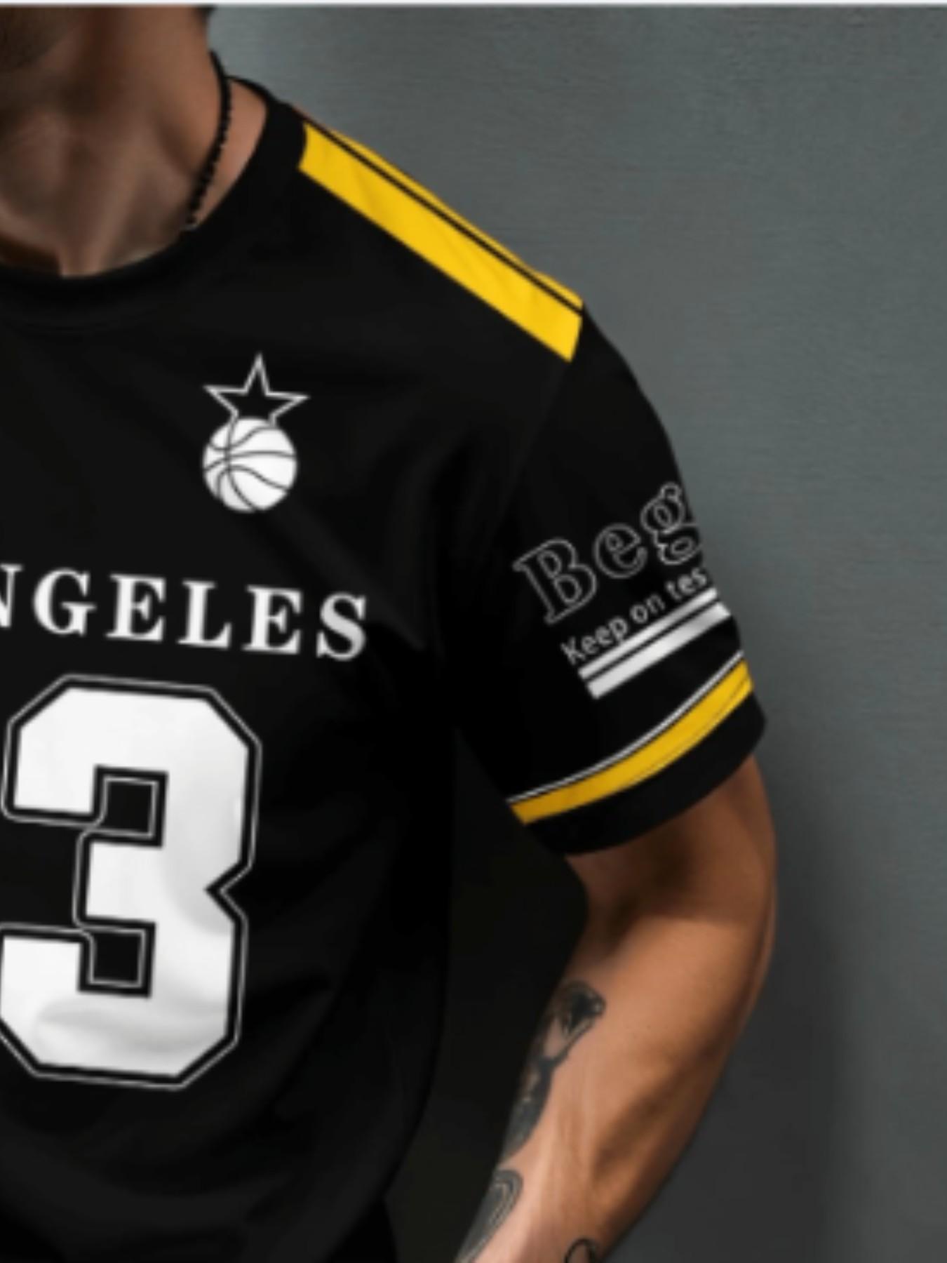 Men's 2-Piece Summer Set, Short Sleeve Printed T-Shirt & Shorts, Casual Fitted Style, Above the Knee, Trendy Summer