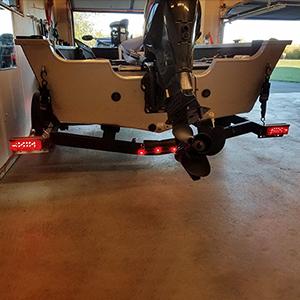 Nilight 2PCS Submersible Kit Low Profile Rectangular LED Stop Tail Turn Signal Side Marker Light on 12V RV Pickup Trucks Marine Boats Trailers Red, White, Black Vehicle  dealsforyoudays