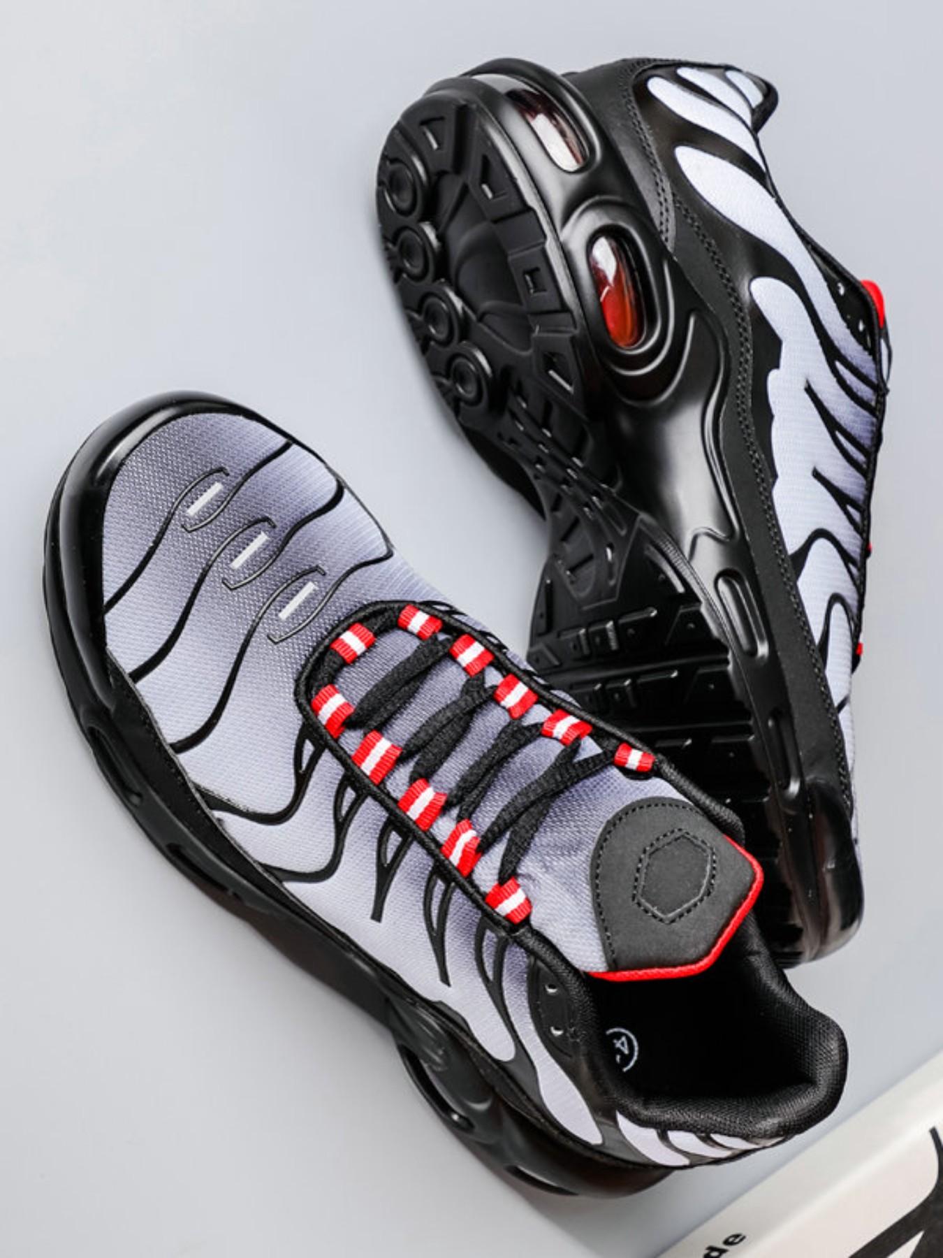 Unisex's Retro Air Cushion Sneakers, Colorblock Design with Breathable Mesh & Patent Leather Accents, Visible Air Units for Superior Shock Absorption, Trendy Retro Style Ideal for Streetwear and Daily Casual Outfits