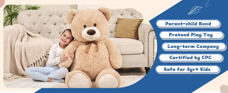 MaoGoLan 36" 51" Giant Teddy Bear Stuffed Animal, Big Teddy Bear for Girlfriend, Kids and Friends, Large Teddy Bear for Birthday, Wedding party,Valentine's Day, Anniversary  #Christmas #BlackFriday
