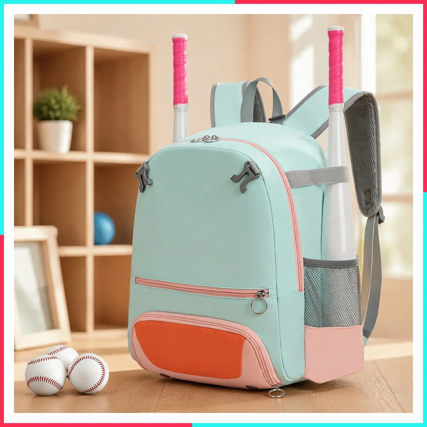 2026 Youth Baseball & Softball Bag | Ultra-Light Tball Backpack with Shoe Compartment & Helmet Holder | Skin-Soft Fabric