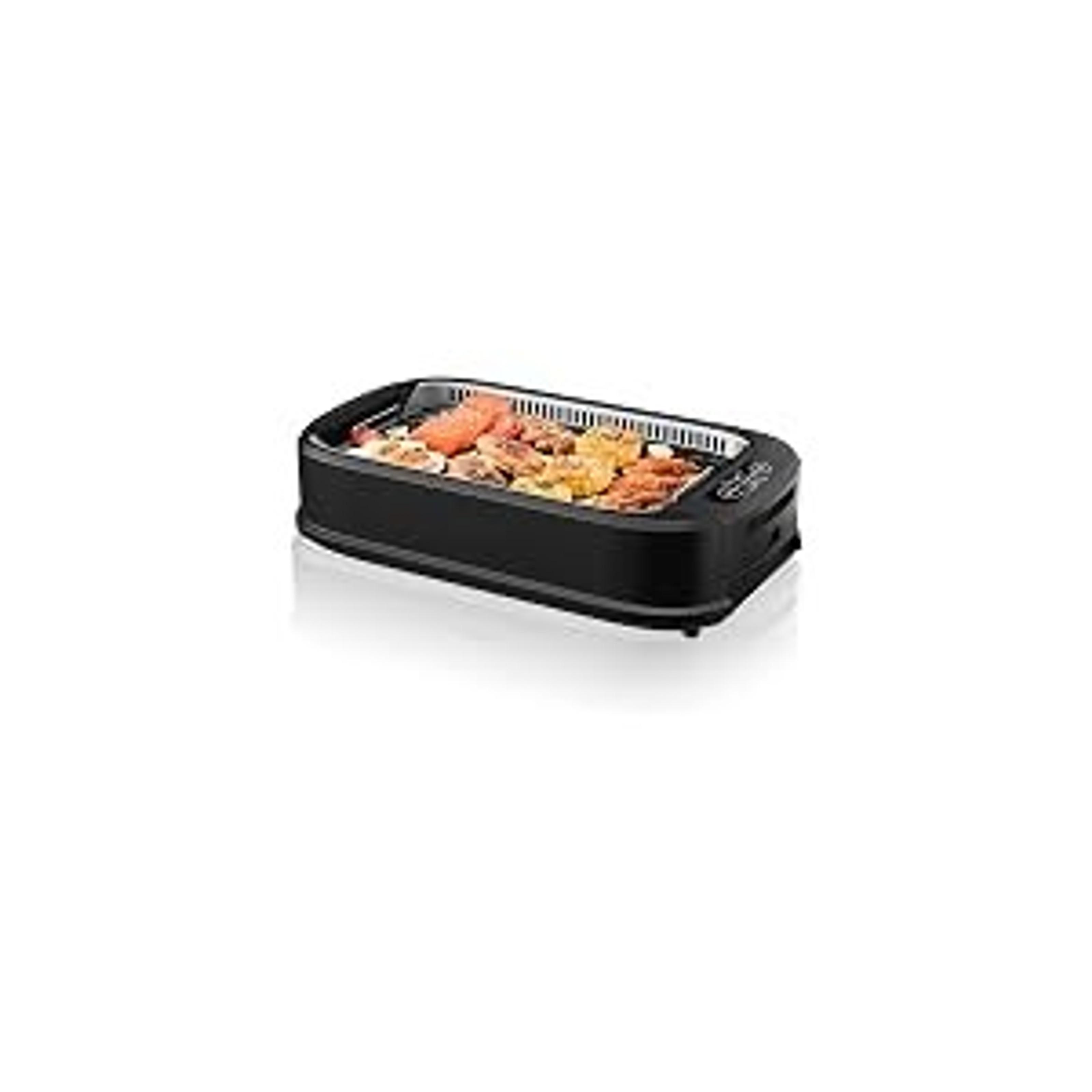 35'' Electric Teppanyaki Grill Griddle, BBQ Smokeless Grills, 2000W Indoor Outdoor Barbecue Griddles Table Top with Nonstick Surfaces and Adjustable 5 Temperature Setting