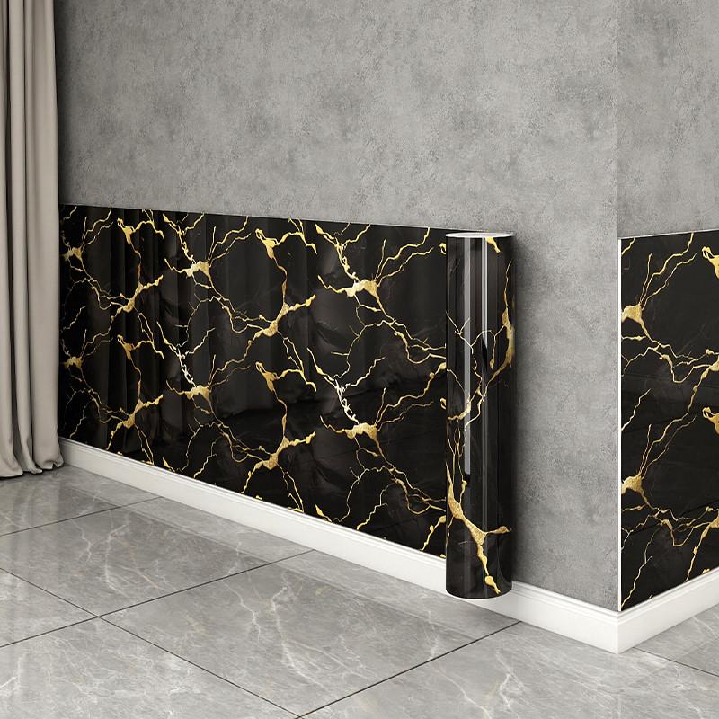 Marble Pattern Decorative Wallpaper Roll, 15.75in X 118.11in,  Waterproof Wallpaper Floor Sticker，Thickened Self-Adhesive , Easy to Clean & Install, DIY Decor for Kitchen, Bedroom, Living Room ,Bathroom，Vinyl Flooring