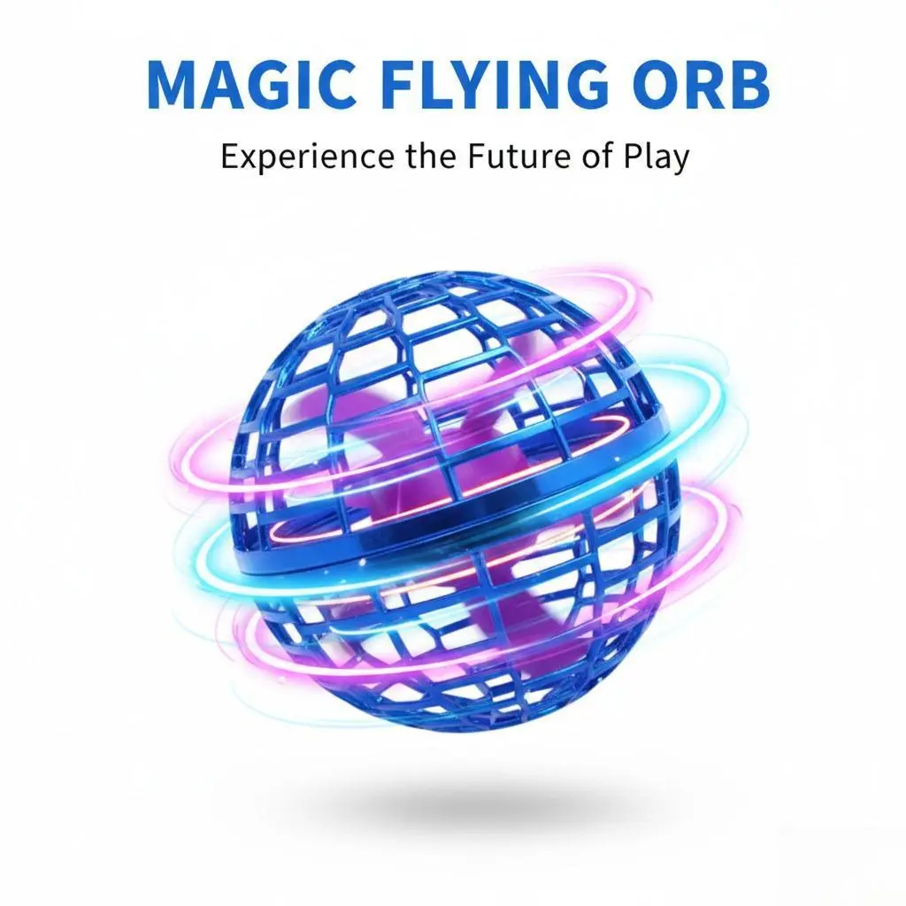 Levitating Induction Hover Orb Ball - Light Up Balls with Finger Play, Youth Sports & Outdoor Toy, Teen Boy Gift for Future-Play Experience