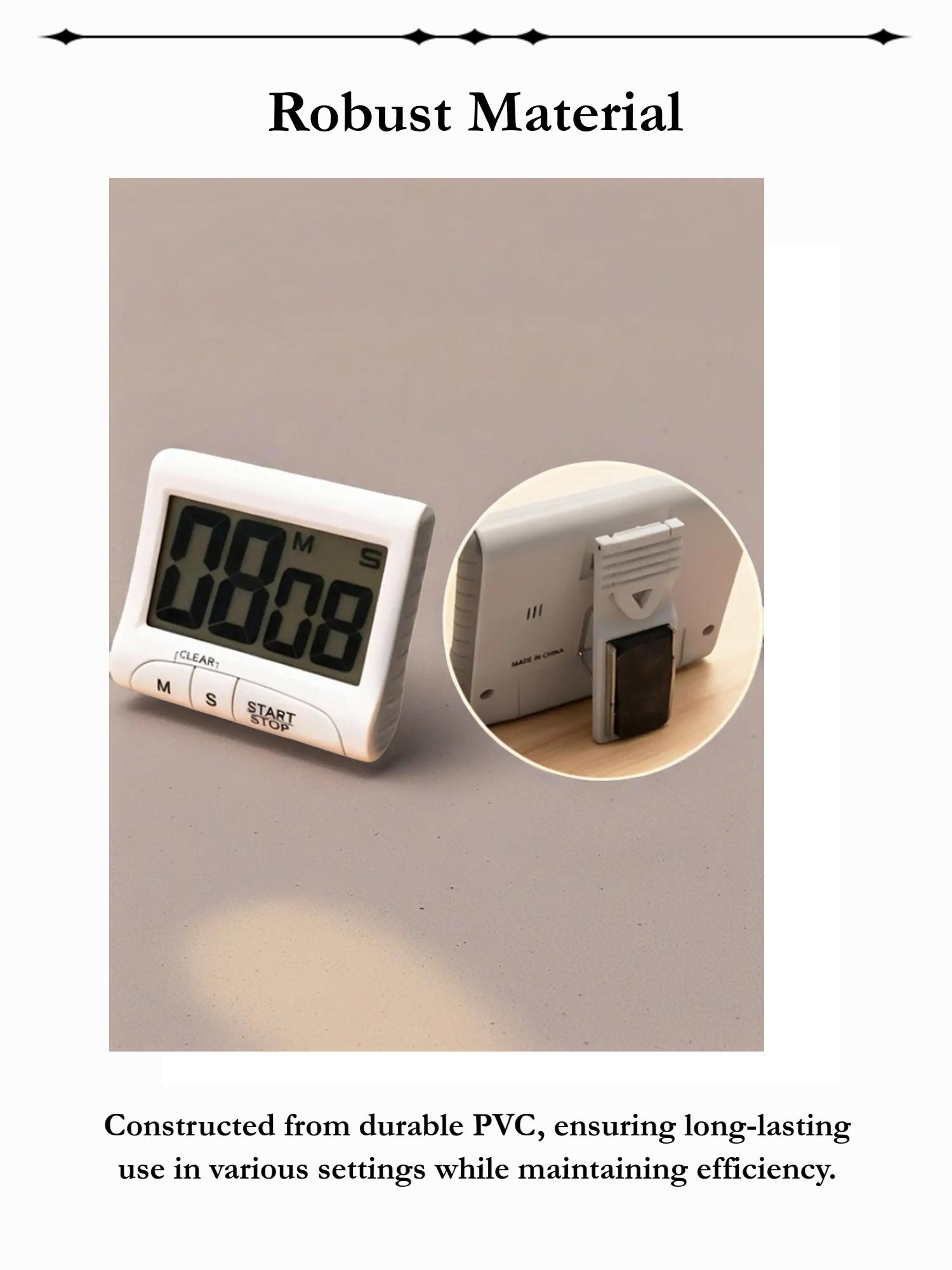 Large Screen Multifunctional Electronic Timer, Digital Timer, Magnetic Design, Countdown, Alarm, Stopwatch, Kitchen Baking, Office Study, Bedroom, Gym