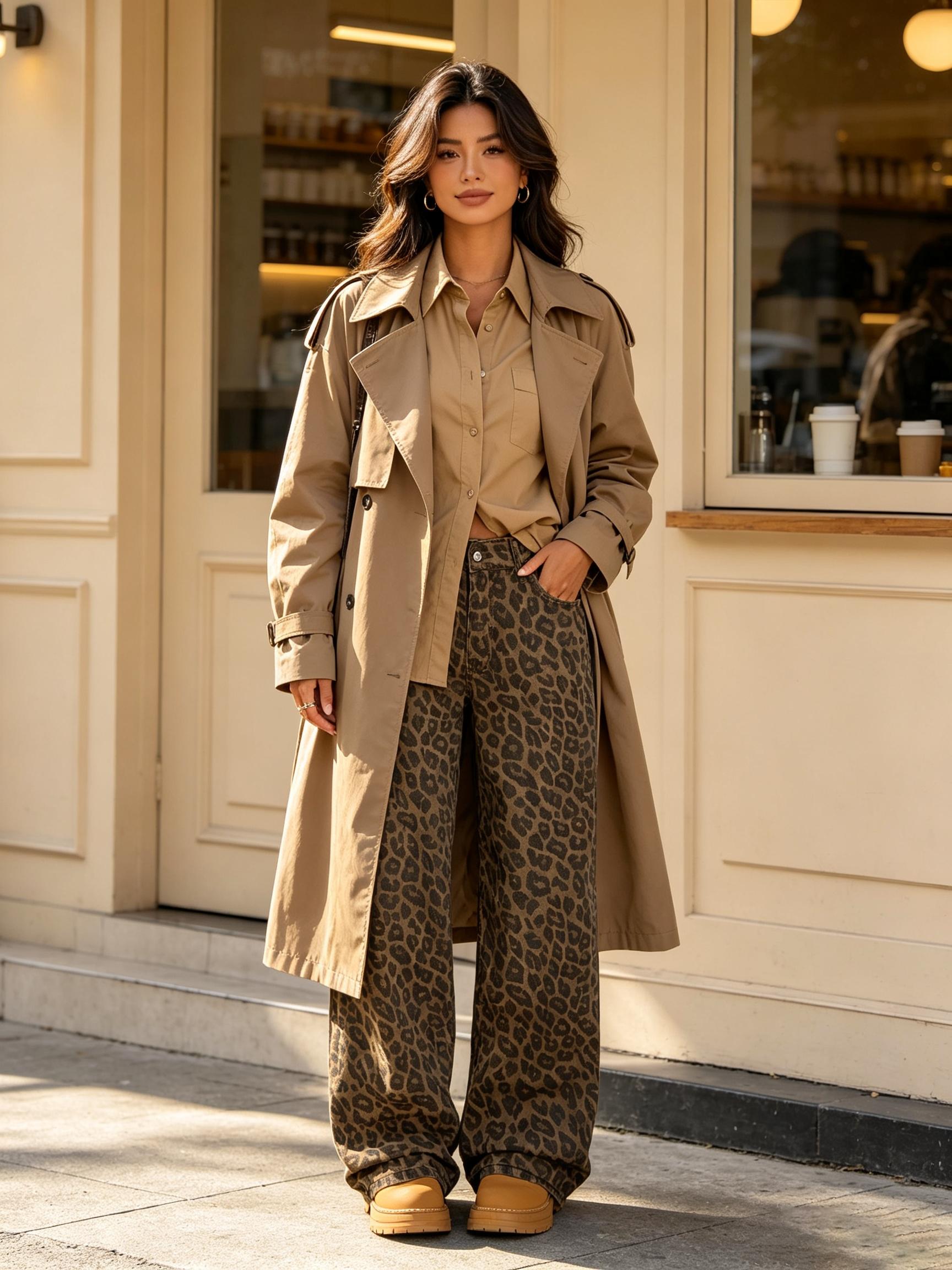 Women's Leopard Print Wide-Leg Oversized Pants, Loose-Fit Elastic Waist Button-Fly Trousers, Casual Trousers, Multiple Colors Available, Boho Style Pants, Bohemian Casual Pants, Casual Fashion Trousers Women's Leopard Print Wide-Leg Oversized Pants, Loose-Fit Elastic Waist Button-Fly Trousers, Casual Trousers, Multiple Colors Available, Boho Style Pants, Bohemian Casual Pants, Casual Fashion Trousers