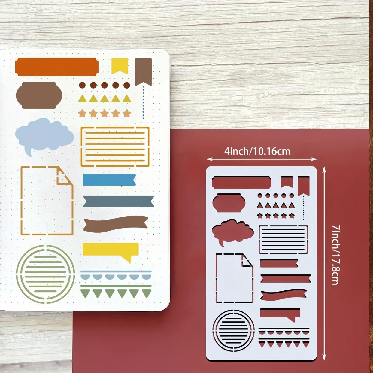 15 Pcs Reusable Plastic Templates for Journals,Planners,Scrapbooks,Includes Lists,Flowcharts,Creative Designs,Perfect for DlY Projects