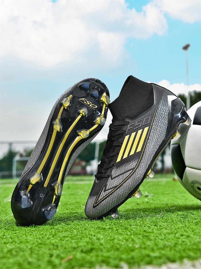 Durable Men's Football Shoes Fg/ag Long Nails Anti-Slip Strong Grip Ankle Protection Rubber Sole All Seasons Sporty Style Soccer Shoes Football Cleats