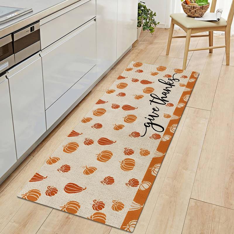 Christmas gingerbread man candy Floor mat for farmhouse kitchen Rug restaurant floor laundry room decor carpet mat Cartoon Pattern Rug Decorative Area Rug