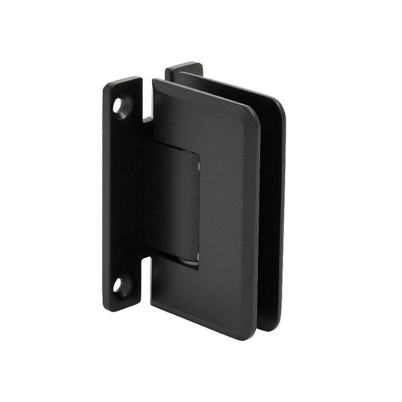 NCYINOX Solid Brass Adjustable Beveled Wall Mount 90 Degree Double Side H Back Plate Standard Hinge Bathroom Glass Clamp