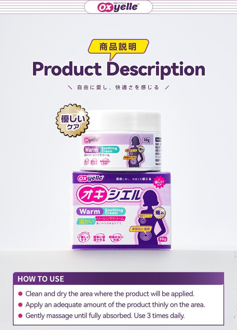 Oxyelle Uterine Warming Gel with Ginseng & Rose Extract for Women's Comfort Hot Compress Heating Pad Stickers Natural Ingredients Gentle Formula