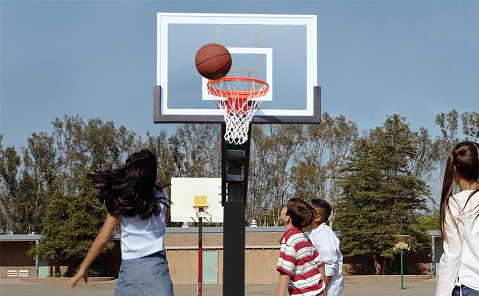 Durable Polyester Basketball Net with 12 Hooks, Robust Design for Secure Attachment, Ideal for Outdoor Sports Equipment